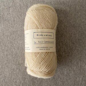 NWT Biches & Buches Le Petit Lambswool Colour Off-White/Ecru Lot of 1
